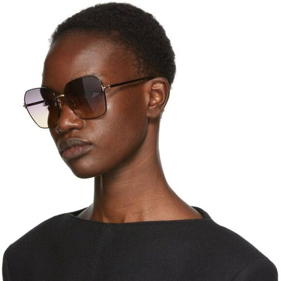 Tom Ford Women Sunglasses Black Smoke Gradient Polarized CLAUDIA-02 FT0839 01D